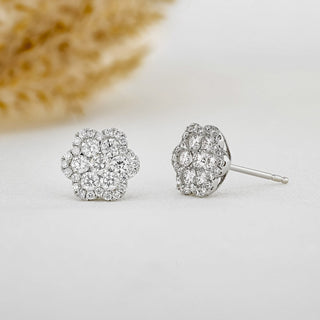 1.22 TCW Round Moissanite Diamond Stud Earrings - crownmoissanite