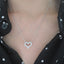 0.60 TCW Round Moissanite Diamond Heart Shaped Necklace - crownmoissanite
