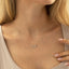 0.22 TCW Round Moissanite Diamond Unity Necklace - crownmoissanite