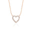 0.13 TCW Round Moissanite Diamond Heart Shaped Necklace - crownmoissanite