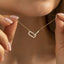 0.22 TCW Round Moissanite Diamond Unity Necklace - crownmoissanite
