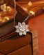 0.50 CT Round Moissanite Diamond Floral Necklace - crownmoissanite