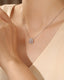 0.50 CT Round Moissanite Diamond Floral Necklace - crownmoissanite
