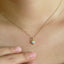 0.20 TCW Heart Moissanite Diamond Milgrain Solitaire Necklace - crownmoissanite