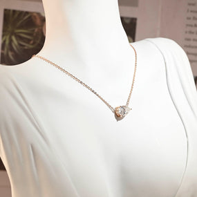 3.0 CT Pear Moissanite Diamond Solitaire Necklace - crownmoissanite