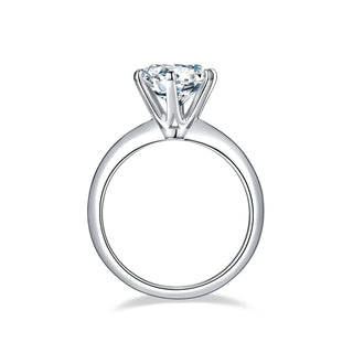 3.0 CT Round Shaped Moissanite Solitaire Engagement Ring - crownmoissanite