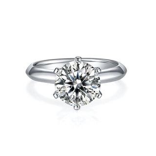 3.0 CT Round Shaped Moissanite Solitaire Engagement Ring - crownmoissanite