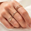 0.15 TCW Round Moissanite Chain Minimalist Band - crownmoissanite
