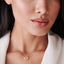0.34 TCW Round Moissanite Star Necklace - crownmoissanite