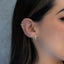 0.50 TCW Round Moissanite Hoop Earrings for Women - crownmoissanite