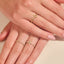0.10 TCW Round Moissanite Minimalsit Wave Band for Women - crownmoissanite