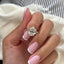 3.0 CT Pear Moissanite Cluster Style Engagement Ring