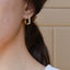 0.50 TCW Round Moissanite Rectangle Hoop Earrings - crownmoissanite