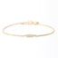 0.06 TCW Round Moissanite Three Diamond Bracelet - crownmoissanite
