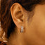 0.81 TCW Round & Baguette Moissanite Diamond Hoop Earrings - crownmoissanite