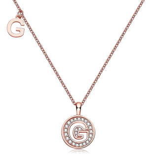 Customized "G" Letter Moissanite Diamond Necklace - crownmoissanite