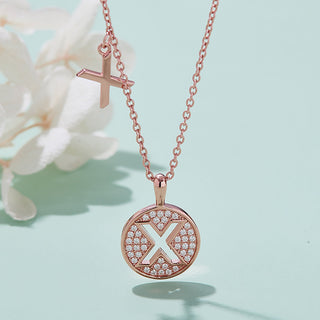 Customized "X" Letter Moissanite Diamond Necklace - crownmoissanite