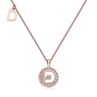 Customized "D" Letter Moissanite Diamond Necklace - crownmoissanite