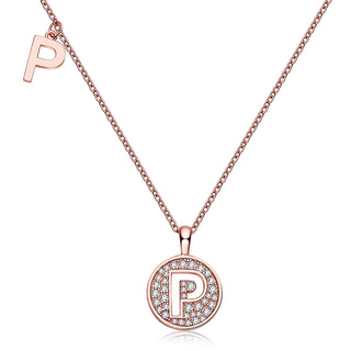 Customized "P" Letter Moissanite Diamond Necklace - crownmoissanite