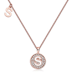 Customized "S" Letter Moissanite Diamond Necklace - crownmoissanite