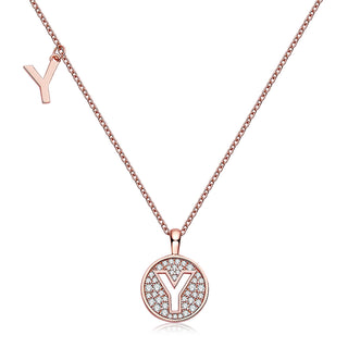 Customized "Y" Letter Moissanite Diamond Necklace - crownmoissanite