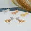 0.45 TCW Round Moissanite Diamond Trio Ear Crawler Earrings - crownmoissanite