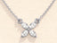 0.40 TCW Marquise Moissanite Diamond Clover Pendent Necklace - crownmoissanite