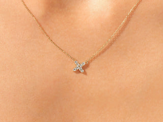 0.24 TCW Round Moissanite Diamond Clover Necklace - crownmoissanite