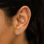 0.50 TCW Round Moissanite Diamond Ear Crawler Earrings - crownmoissanite
