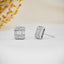0.99 TCW Baguette & Round Moissanite Diamond Stud Earrings - crownmoissanite