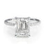 2.5 CT Emerald Hidden Halo & Pave Moissanite Engagement Ring - crownmoissanite