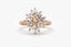 0.05 CT Round Cut Cluster Moissanite Engagement Ring