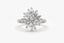 0.05 CT Round Cut Cluster Moissanite Engagement Ring