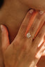 0.05 CT Round Cut Cluster Moissanite Engagement Ring