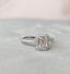 1.0 CT Emerald Shaped Moissanite Halo Engagement Ring - crownmoissanite