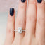 1.0 CT Emerald Shaped Moissanite Halo Engagement Ring - crownmoissanite