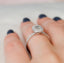 1.0 CT Emerald Shaped Moissanite Halo Engagement Ring - crownmoissanite