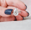 4.5 CT Pear Cut Solitaire & Pave Setting Moissanite Engagement Ring - crownmoissanite