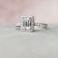1.0 CT Emerald Shaped Moissanite Halo Engagement Ring - crownmoissanite