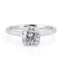 2.0 CT Cushion Hidden Halo & Solitaire Moissanite Engagement Ring - crownmoissanite