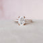 2.0 CT Oval Hidden Halo & Pave Setting Moissanite Engagement Ring - crownmoissanite