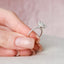 2.0 CT Cushion Cut Pave Setting Moissanite Engagement Ring - crownmoissanite