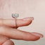 6.0 CT Elongated Cushion Cut Pave Moissanite Engagement Ring - crownmoissanite