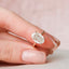 3.5 CT Oval Twisted Band and Hidden Halo Moissanite Engagement Ring - crownmoissanite