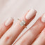 1.5 CT Radiant Hidden Halo Moissanite Engagement Ring - crownmoissanite