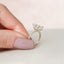 2.5 CT Pear Cut Hidden Halo & Pave Moissanite Engagement Ring - crownmoissanite