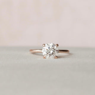 1.5 CT Round Hidden Halo Moissanite Engagement Ring - crownmoissanite