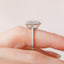 5.0 CT Radiant Cut Halo Style Moissanite Engagement Ring - crownmoissanite