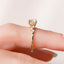 1.0 CT Round Cluster Style Pave Moissanite Engagement Ring - crownmoissanite
