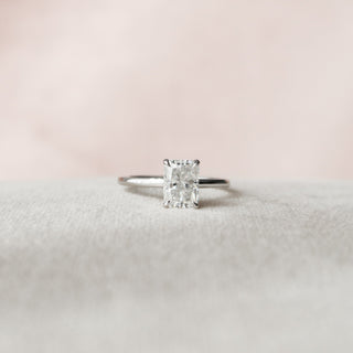 1.5 CT Radiant Shaped Moissanite Hidden Halo Engagement Ring - crownmoissanite